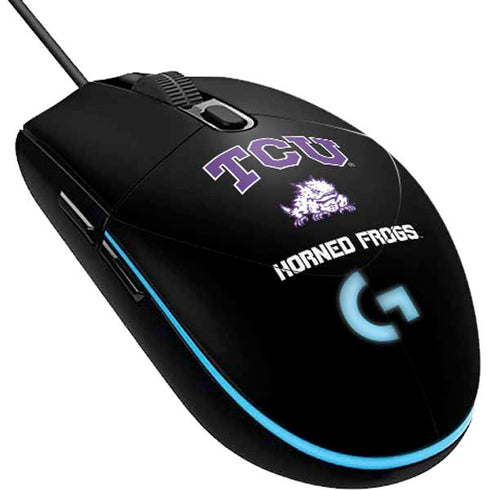 Texas Christian University TCU Horned Frogs Logo G203 Prodigy RGB Wired Gaming Mouse Skin